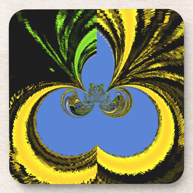 Porta-copo Azul Dourado (Frente)
