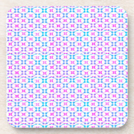 Porta-copo Azul e rosa estampado