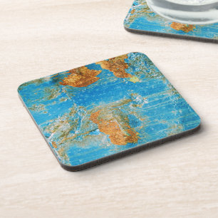Porta-copo Azul enferrujado e azul