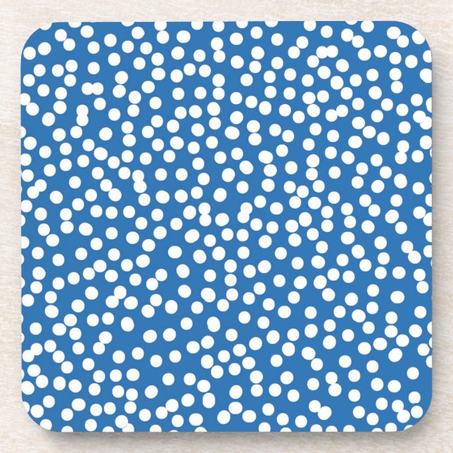 Porta-copo Azul Nebulas com Pontos Brancos de Neve (Frente)