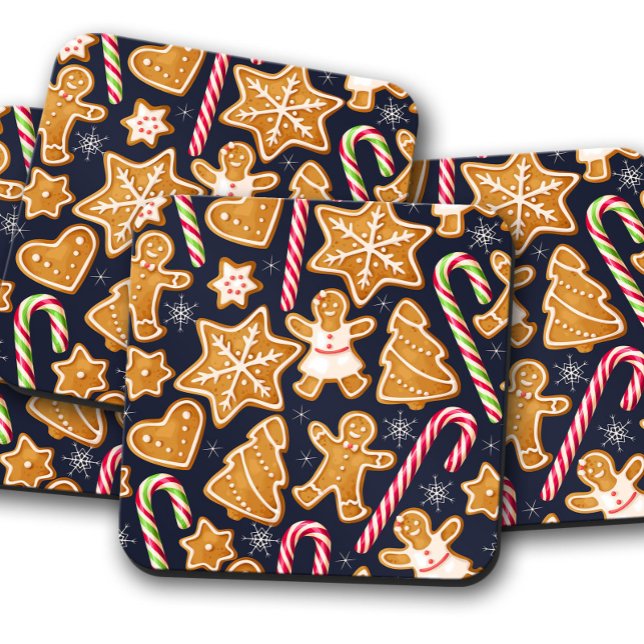 Porta-copo Azul-pão Natal | Conjunto de Portas copos de Natal (Criador carregado)