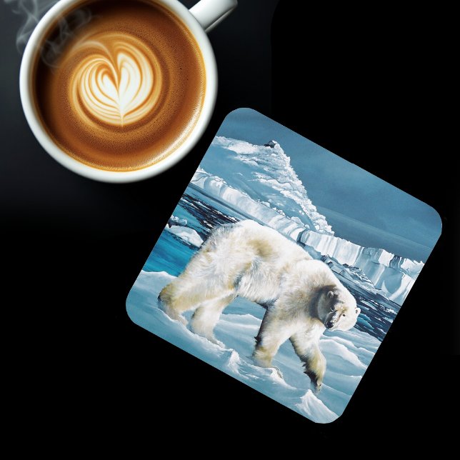 Porta-copo Azul-Urso Polar Ártico (Criador carregado)
