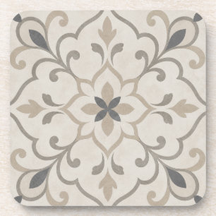Porta-copo Azulejo de Pedra Ornamental Elegante