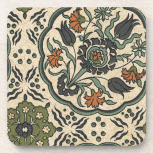 Porta-copo Azulejo Floral Decorativo