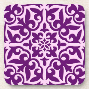 Porta-copo Azulejo marroquino - roxo e orquídea