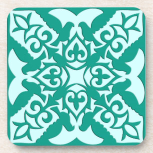 Porta-copo Azulejo marroquino - turquesa e aqua