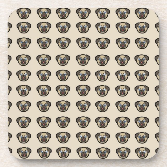 Porta-copo azulejo pug bg (Frente)