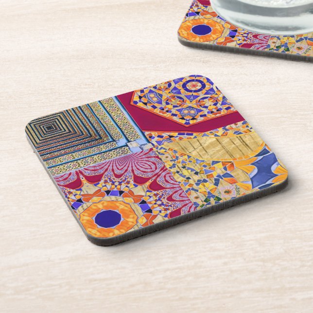 Porta-copo Azulejos Azulejos geométricos com torção CG (Left Side)