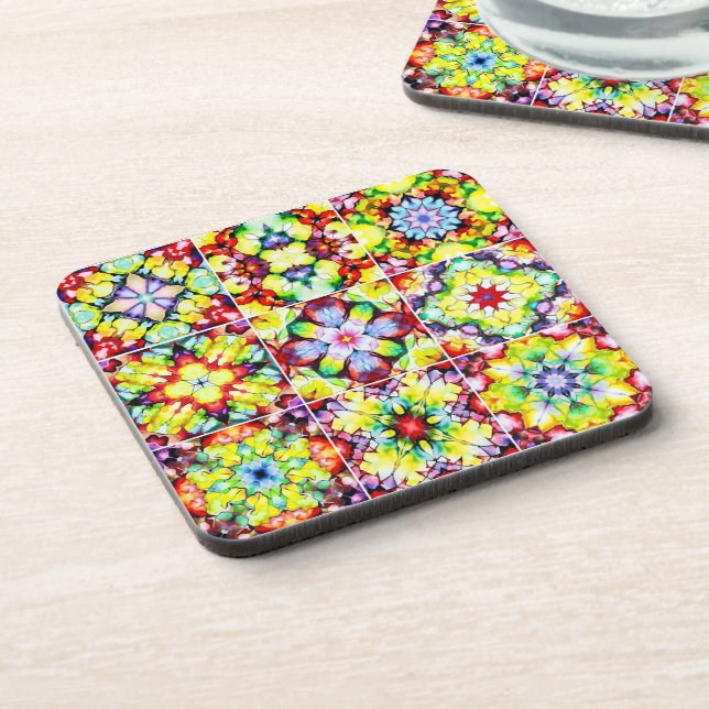 Porta-copo Azulejos do Mediterrâneo, Azulejos de Tinta Álcool (Left Side)