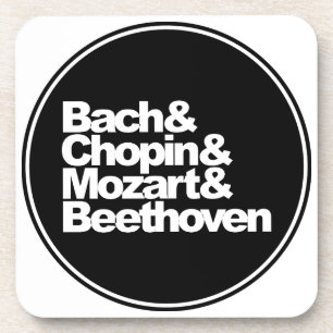 Porta-copo Bach, Chopin e Mozart e Beethoven