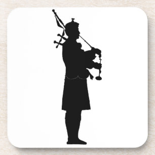 Porta-copo Bagpiper escocês Silhouette