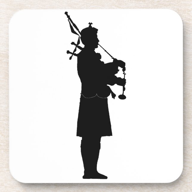 Porta-copo Bagpiper escocês Silhouette (Frente)