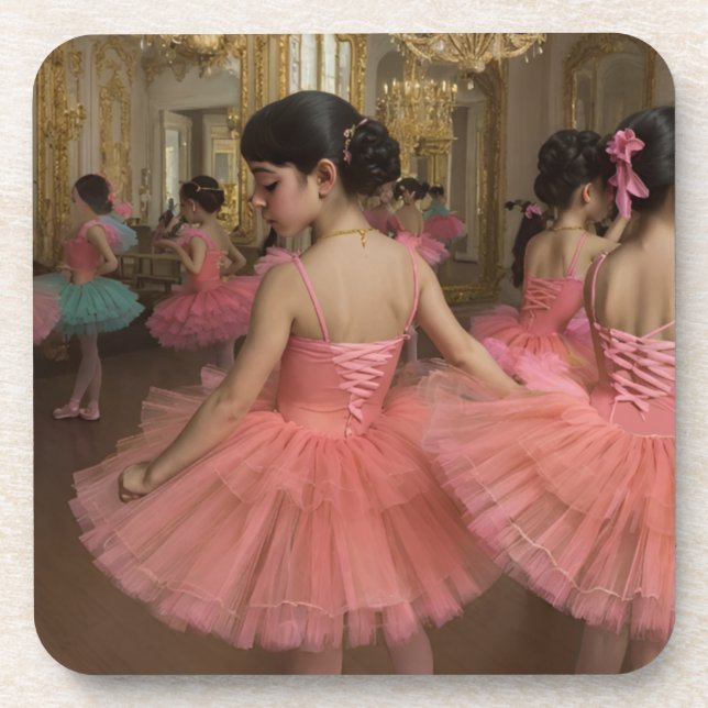 Porta-copo Bailarinas en una gran sala de estilo rocóco (Frente)