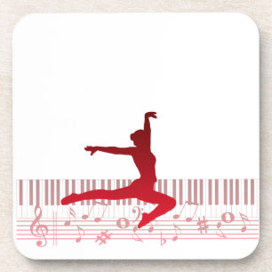 Porta-copo Bailarino de ballet em um teclado