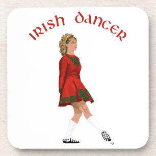 Porta-copo Bailarino Irlandês de Sapato Macio de Vermelho
