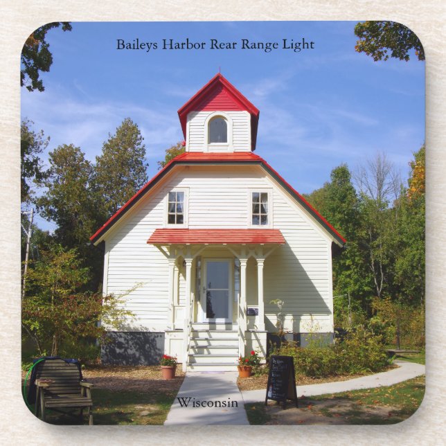 Porta-copo Baileys Harbor Rear Range Light coaster (Frente)
