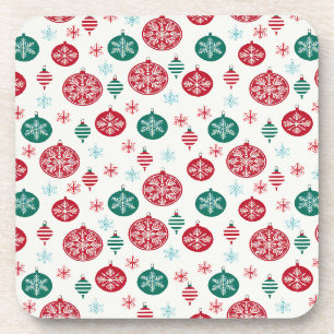Porta-copo Balas Vermelhos de Natal Floco de Neve