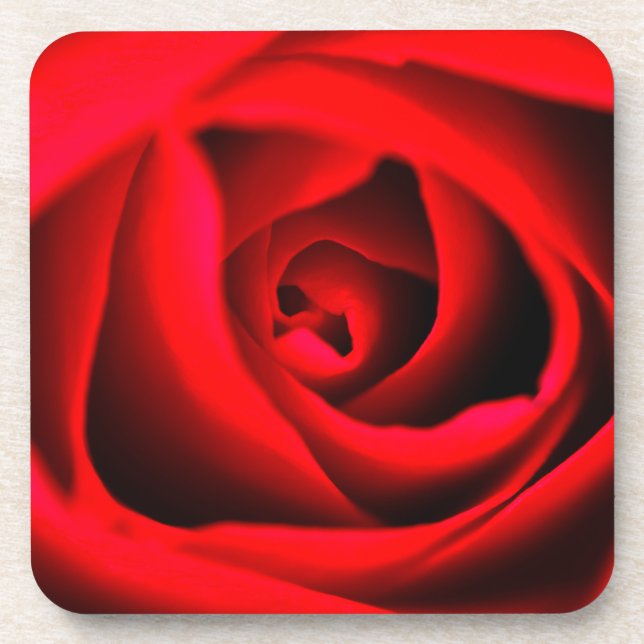 Porta-copo Balaustre de flor de rosa vermelha (Frente)