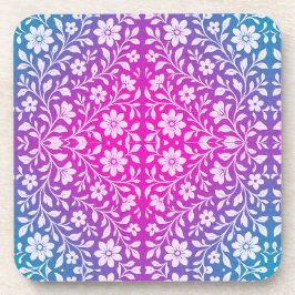Porta-copo Balcão de plástico duro floral Boho