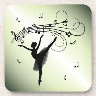 Porta-copo Ballerina Dançando com Música Verde