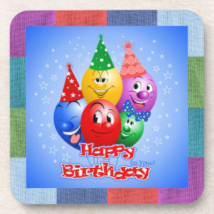 Porta-copo Balões de aniversário alegres