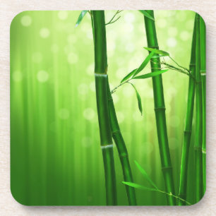 Porta-copo Bambu Verde Com Luzes De Boque Pálidas Na Parte T