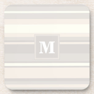 Porta-copo Banda bege monograma