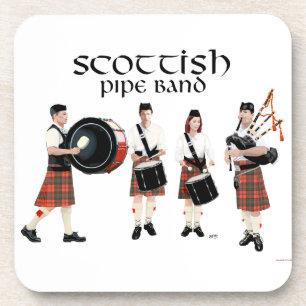 Porta-copo Banda de Gaita Escocesa - Kilts Vermelhos