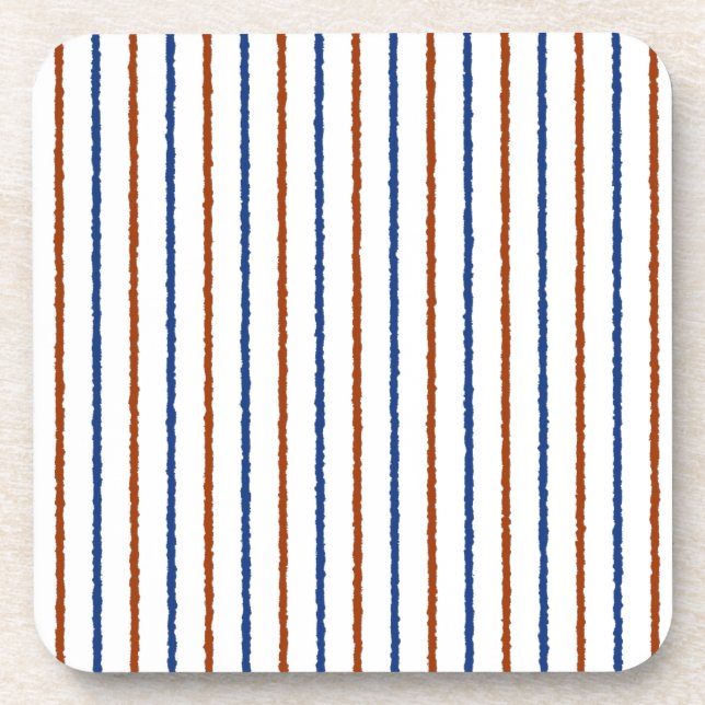 Porta-copo Bandas azuis castanhas e Marinhos com linhas irreg (Frente)