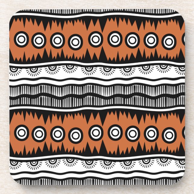 Porta-copo Bandas de Tom Castanho da Índia (Frente)