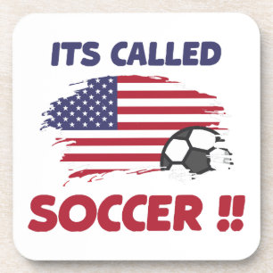 Porta-copo Bandeira americana engraçada chamada SOCCER e não 