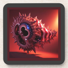 Porta-copo Bandeira Americana Infundida no Tubo de Mandelbrot