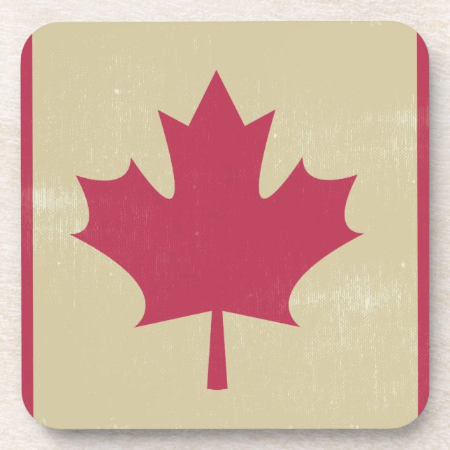 Porta-copo bandeira canadiana grunge (Frente)
