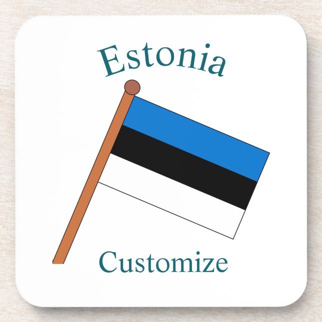 Porta-copo Bandeira da Estônia Thunder_Cove (Frente)