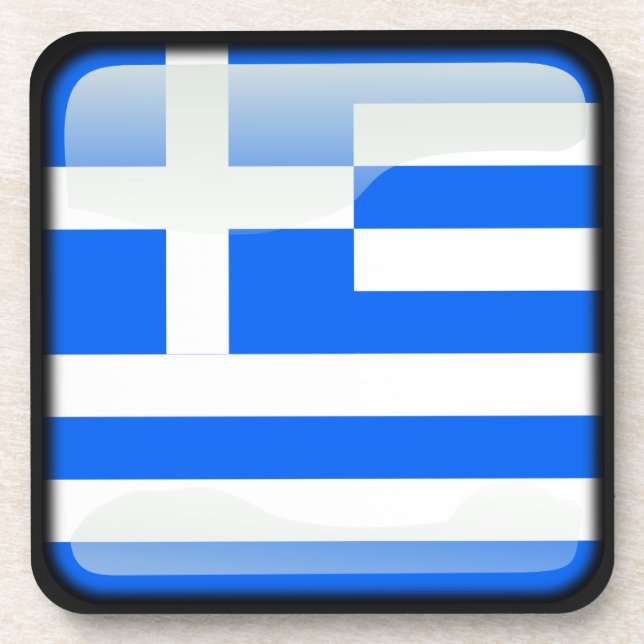 Porta-copo Bandeira da Grécia (Frente)