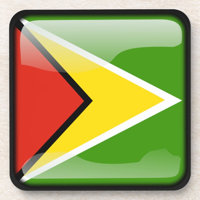 Porta-copo Bandeira da Guiana (Frente)