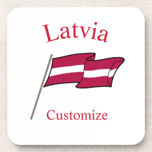 Porta-copo Bandeira da Letônia Thunder_Cove