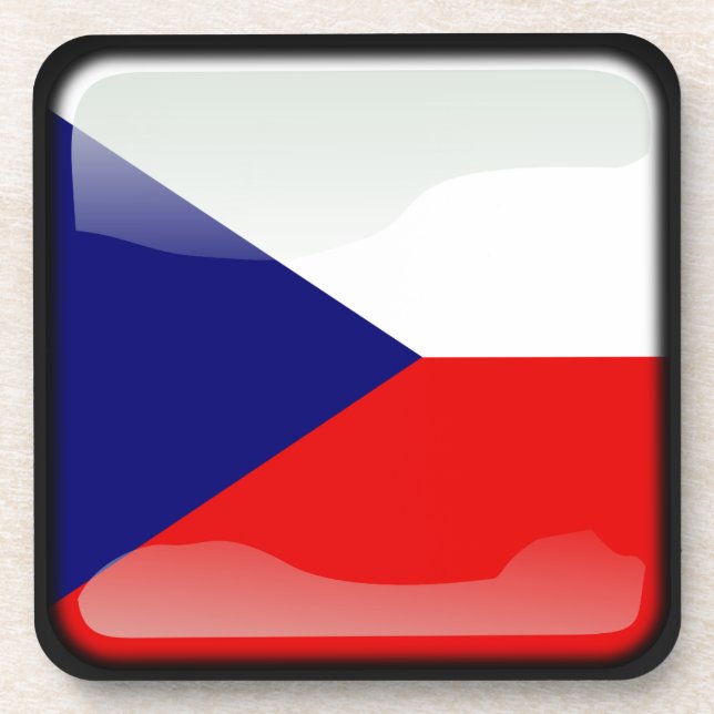 Porta-copo Bandeira da República Checa (Frente)
