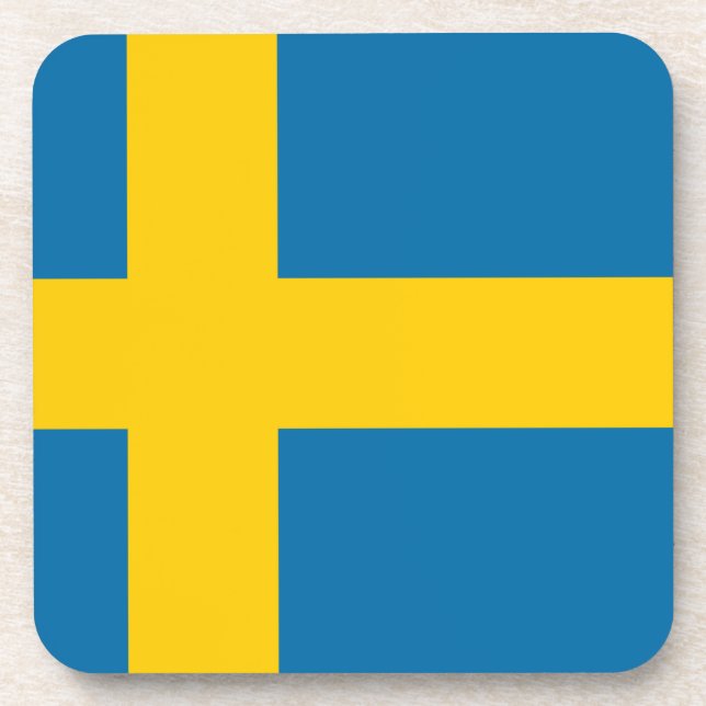Porta-copo Bandeira da Suecia (Frente)
