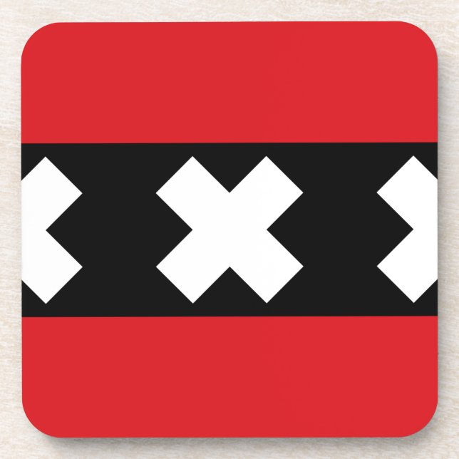 Porta-copo Bandeira de Amesterdã (Frente)