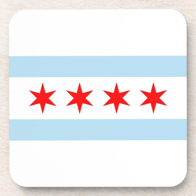Porta-copo Bandeira de Chicago (Frente)