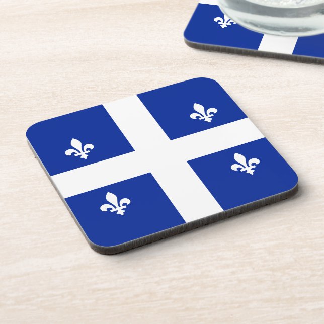 Porta-copo Bandeira de Quebec PQ Qc com fleur de lys (Left Side)