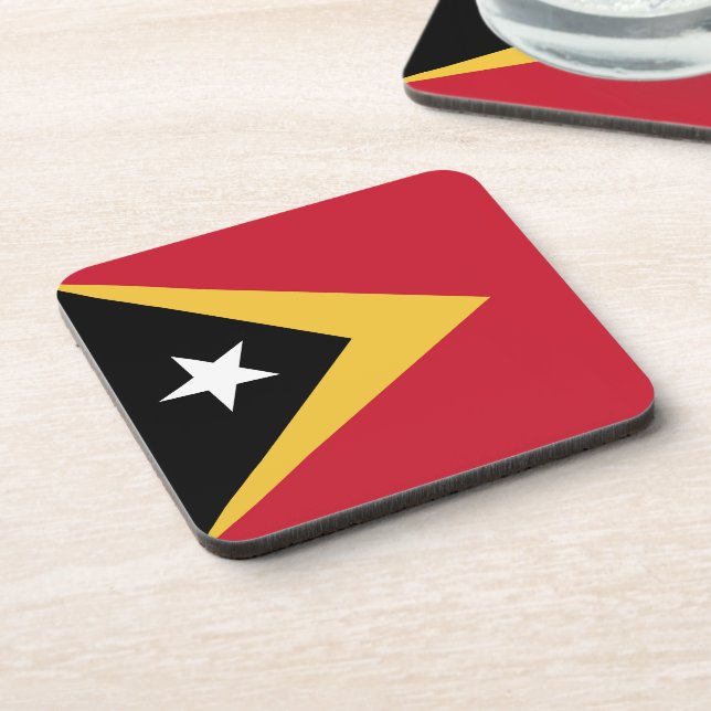 Porta-copo bandeira de Timor Leste (Left Side)