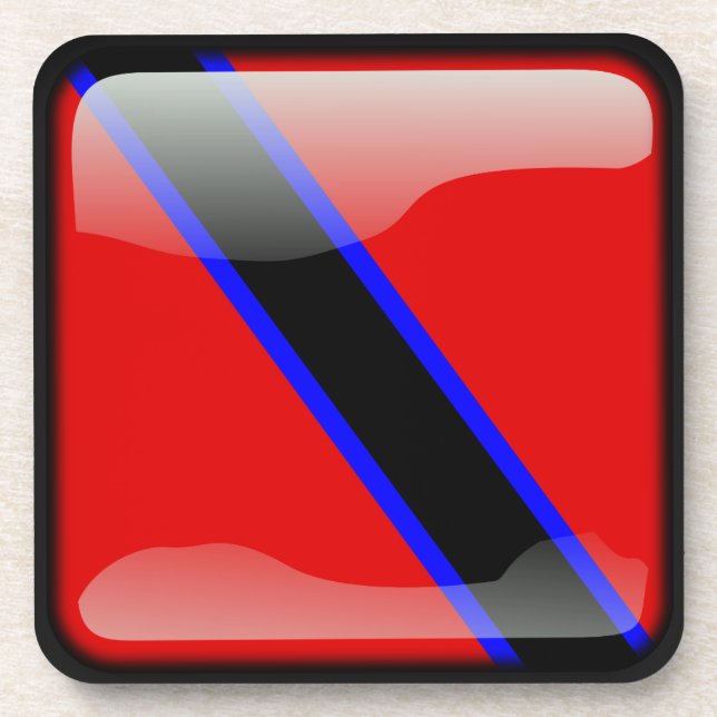 Porta-copo Bandeira de Trinidad e Tobago (Frente)
