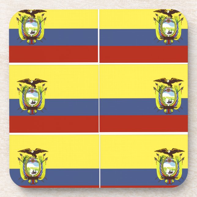 Porta-copo bandeira equatoriana (Frente)