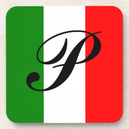 Porta-copo Bandeira Italiana com Inicial