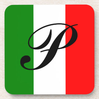 Porta-copo Bandeira Italiana com Inicial