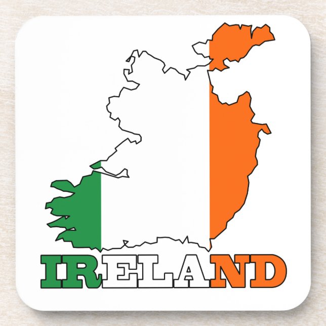 Porta-copo Bandeira no mapa de Ireland (Frente)