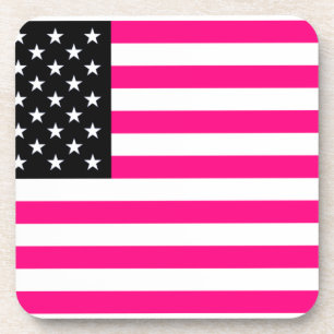 Porta-copo bandeira rosa americana