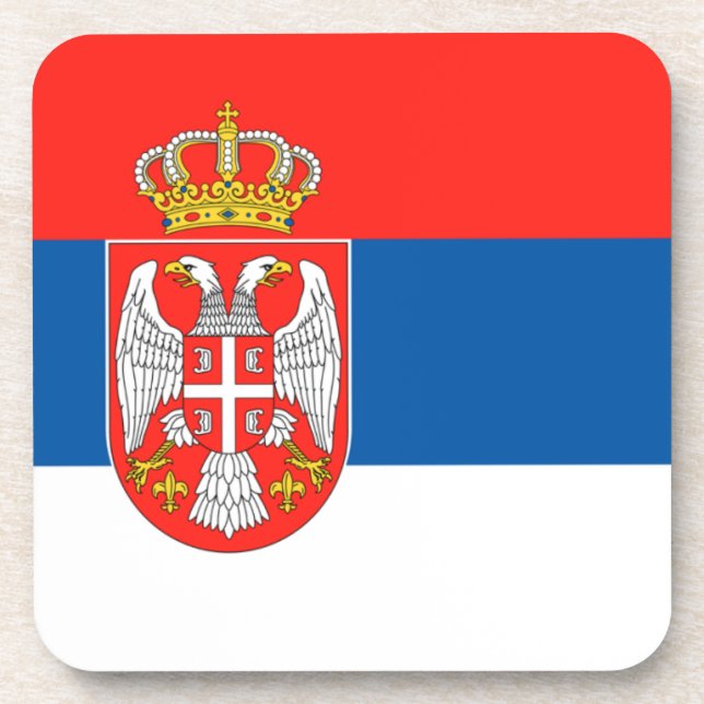 Porta-copo Bandeira Sérvia (Frente)